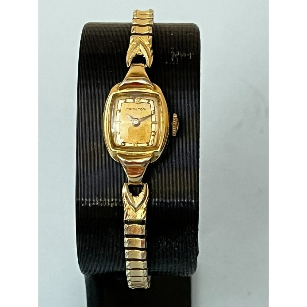 Vintage 1953 Hamilton Watch Women's 14k GOLD filled GF  17 Jewels Works